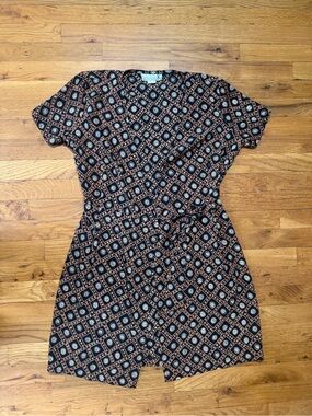 ✨ Vintage Abstract 90s Avenue K Geometric Wrap Dress ✨